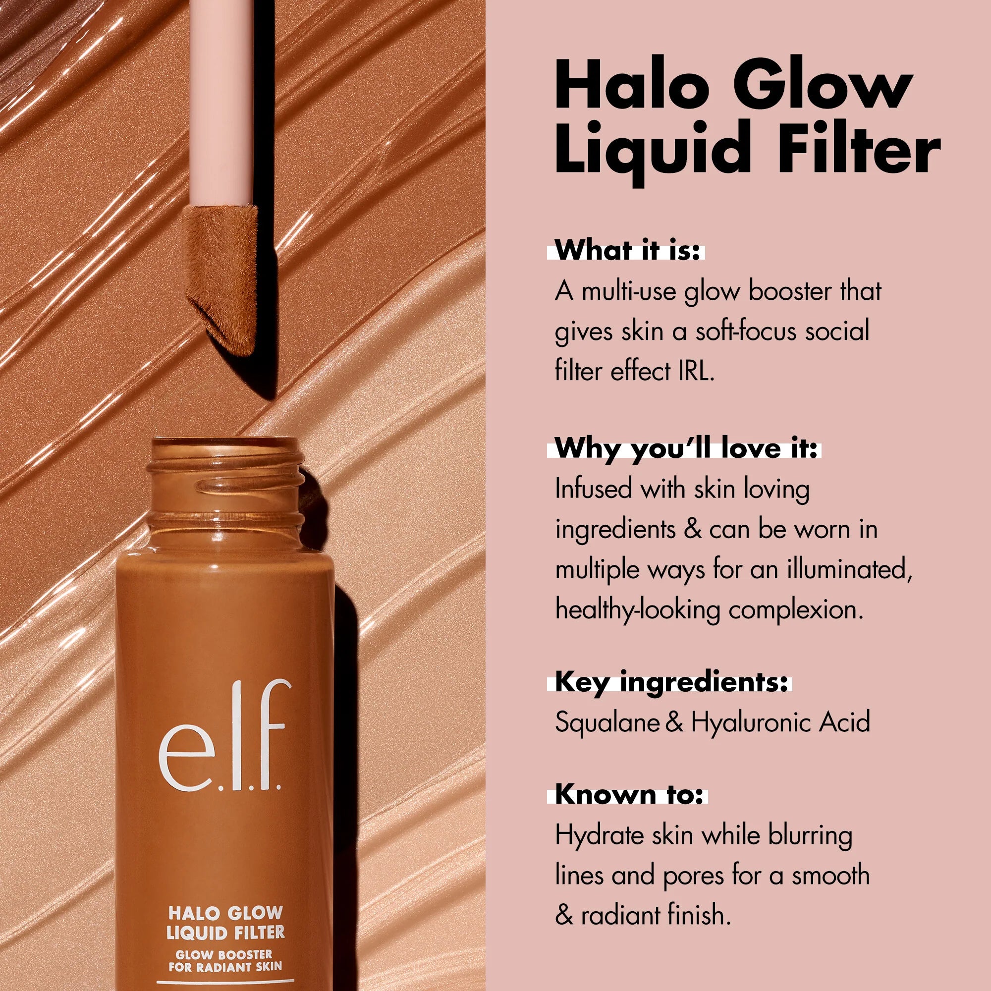 ELF Halo Glow Liquid Filter - 3Light Medium | Radiant Skin