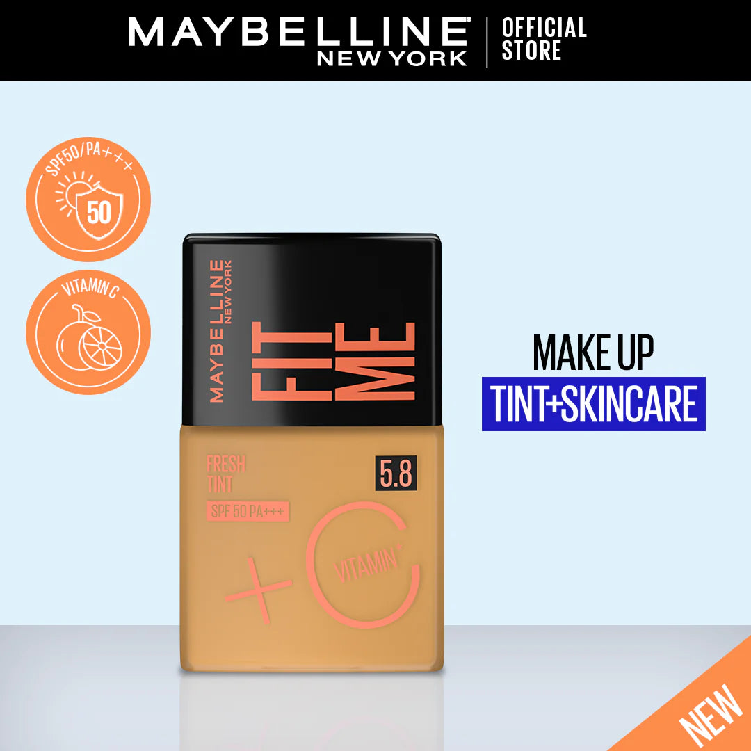 Maybelline New York Fit Me Fresh Tint With SPF 50 & Vitamin C, Natural Coverage Foundation