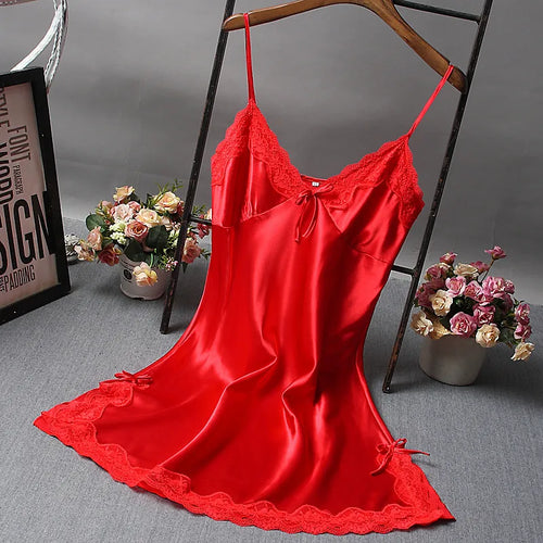 Sexy Strap Pajamas Nighty Red Suit 8349 | Luxury Desires