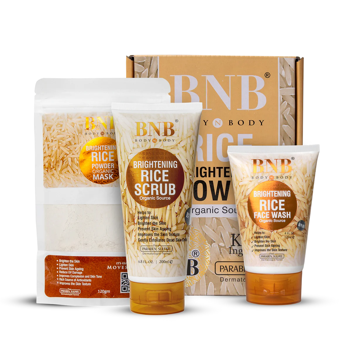 BNB Rice Brightening Glow Kit