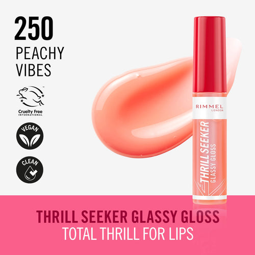 Rimmel Lip Gloss Thrill Seeker - High Shine | 250 Peachy Vibes