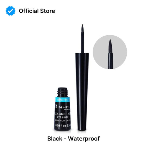 Rimmel Exaggerate Waterproof Liquid Eyeliner - Bold & Long-Lasting