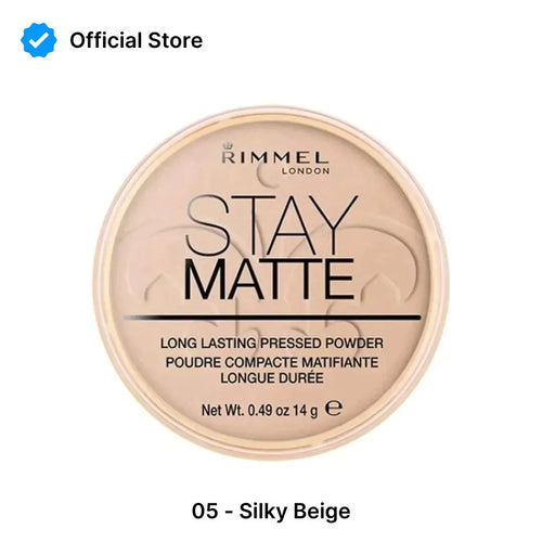 Rimmel Stay Matte Pressed Powder - 05 Silky Beige | Shine-Free Finish