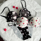 New Hello Kitty Black Bra Set - Premium by Luxury Desires