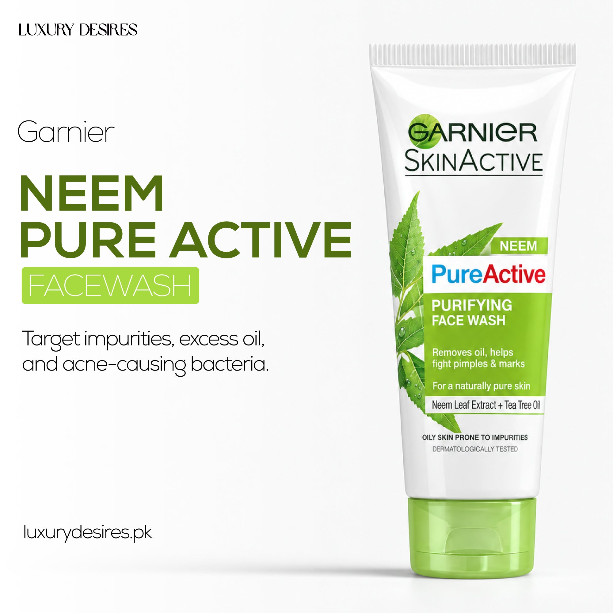 Garnier - Pure Active Neem Purifying Face Wash - 100ml Garnier