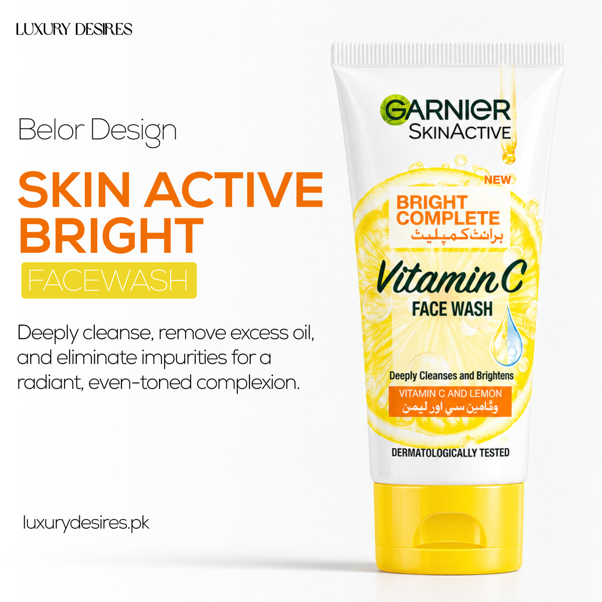 Garnier Skin Active Bright Complete Face Wash - 100 ml | Buy Now Garnier