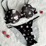 New Hello Kitty Black Bra Set - Premium by Luxury Desires