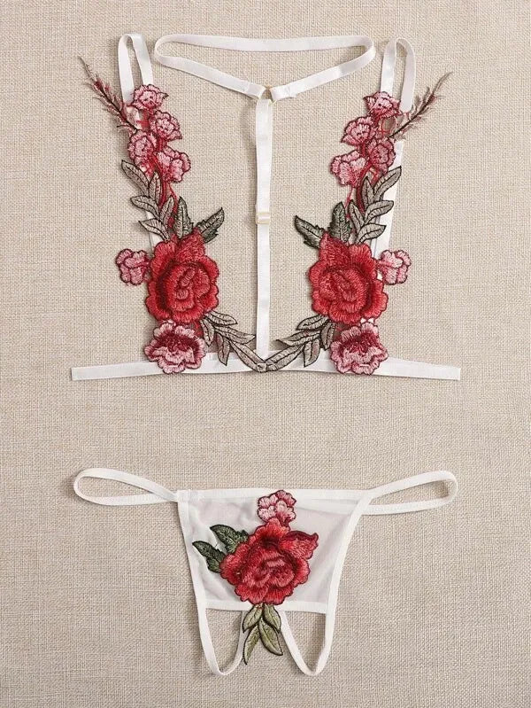 Sexy Flower Lingerie White Bra Sets – Luxury Desires