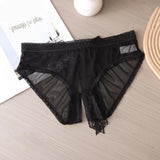 Luxury Desires (Pack Of 3) Waist Briefs Crotch Opening Panties