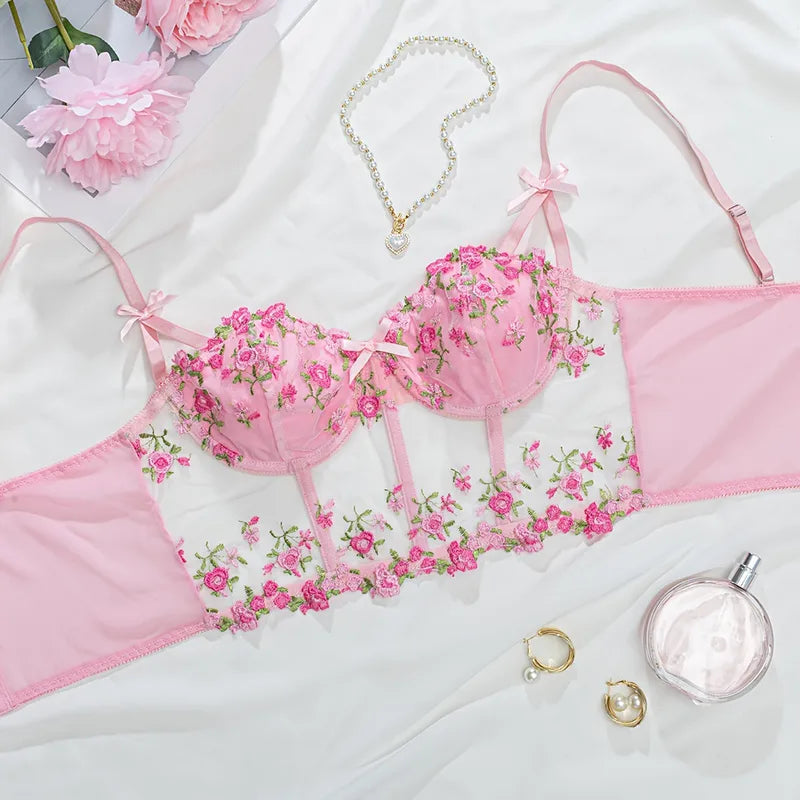 Luxury Desires Sexy Polyester Comfort Pink Bra – Soft & Stylish
