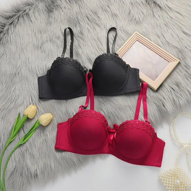 Luxury Desires Tube Black Bra – Simple Style Sexy Nylon Gather