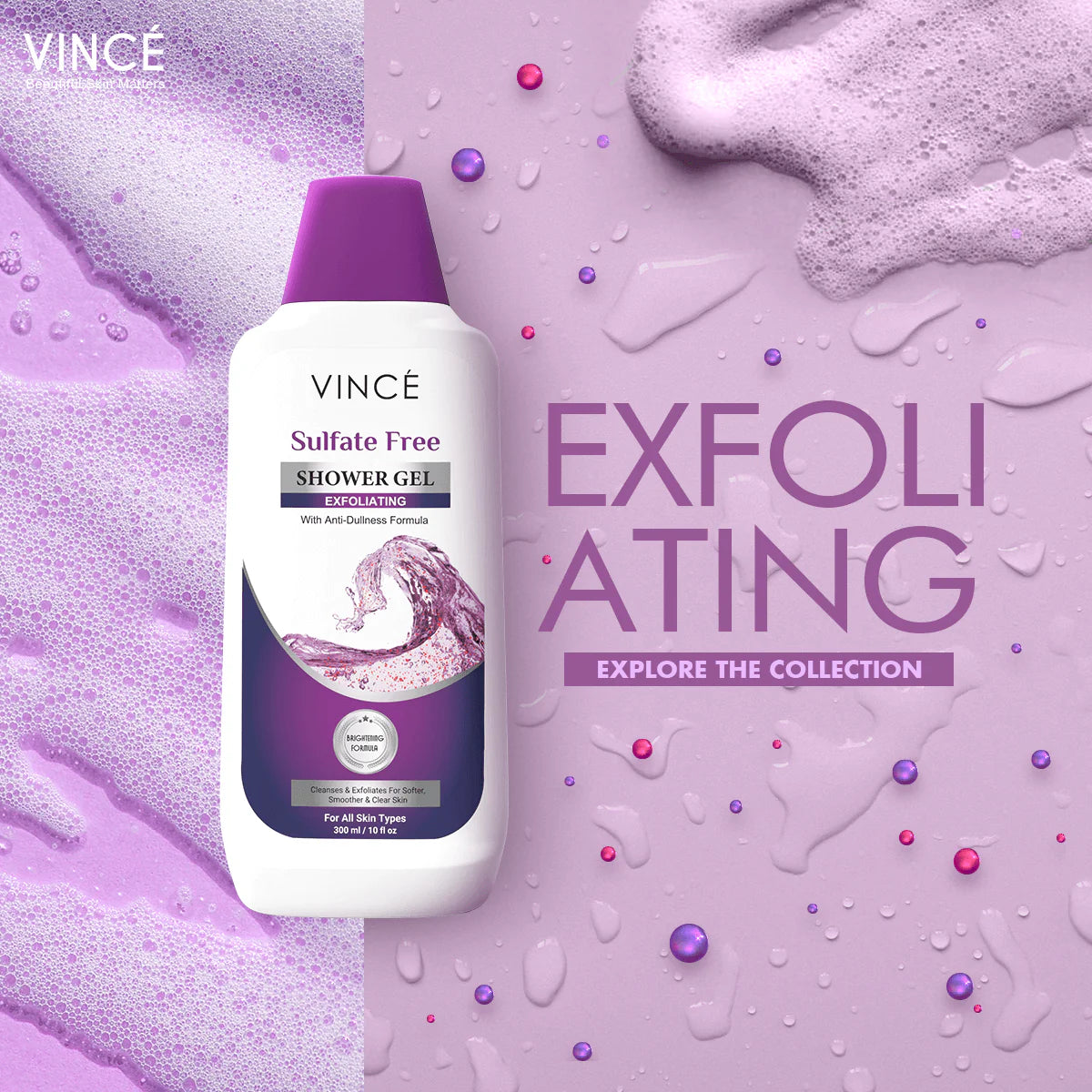 Exfoliating Shower Gel – Smooth & Refresh Your Skin - Vince Care