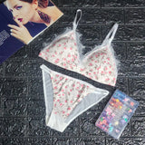 Cute Printed Padded Adjustable Straps Bra Set | Luxurydesires
