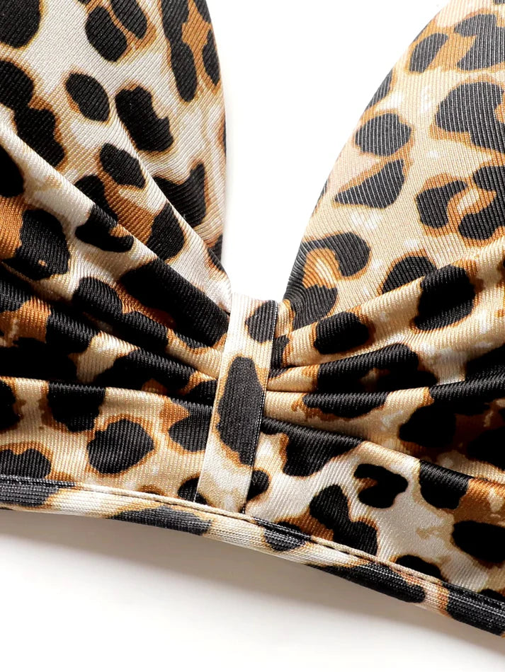 Leopard Print Lace Bra & Panty Set | Luxurydesires