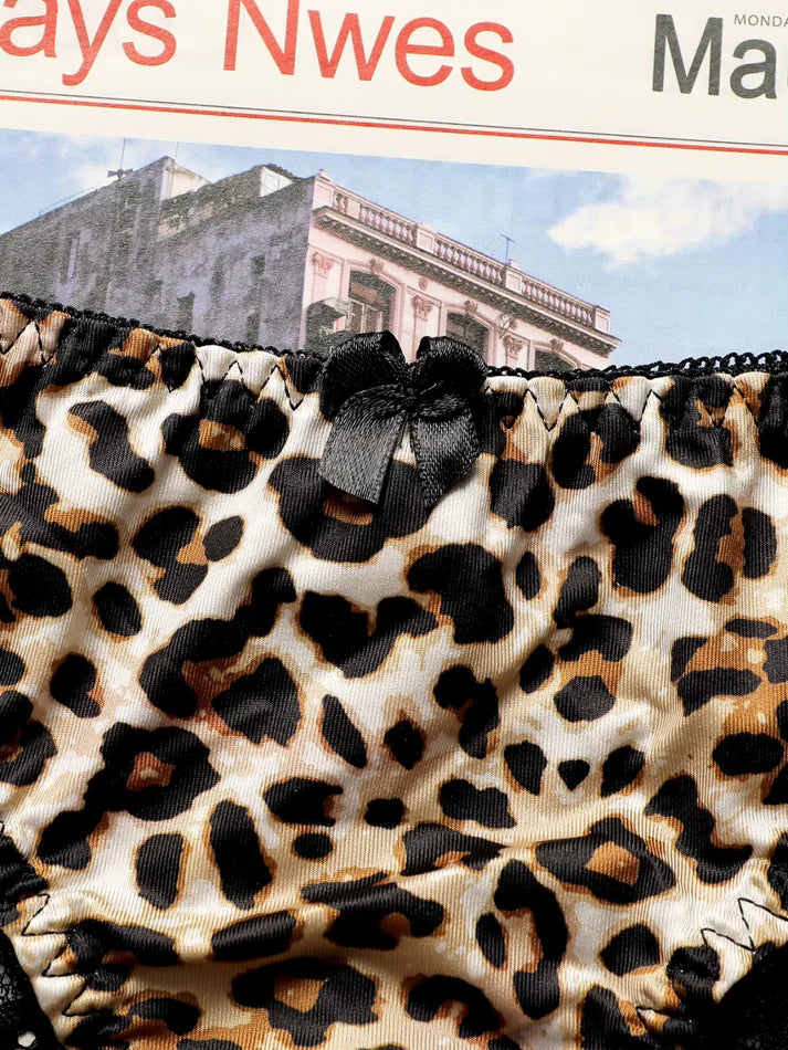 Leopard Print Lace Bra & Panty Set | Luxurydesires