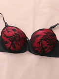 Bra Set - Cute Lace Embroidery Push-Up Lingerie - Luxury Desires