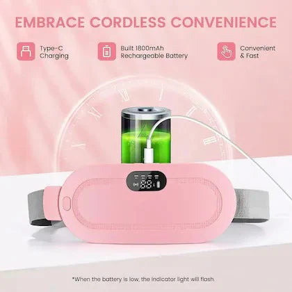 Period Cramp Relief Electric Heating Belt Massager | Luxury Desires