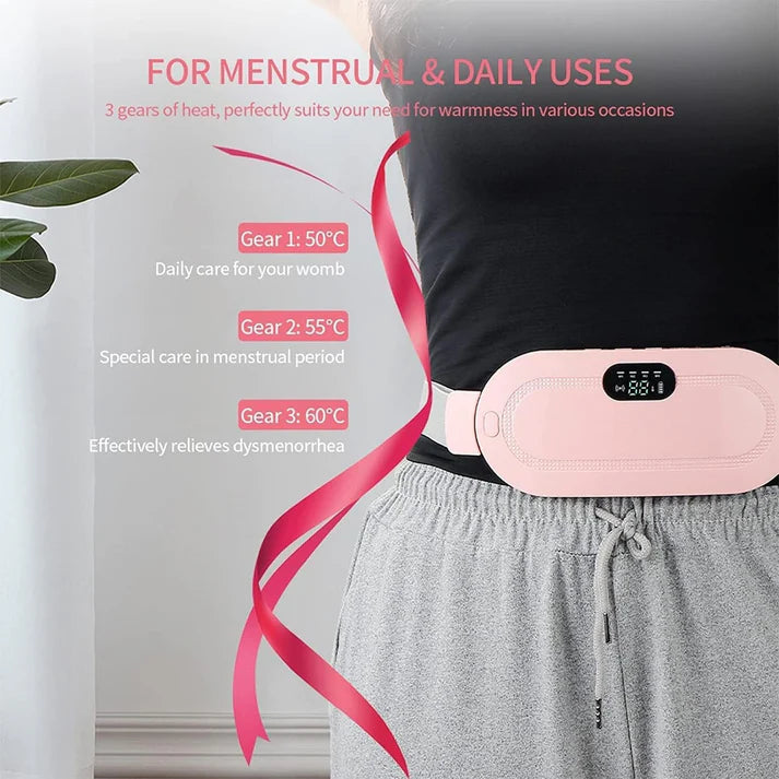 Period Cramp Relief Electric Heating Belt Massager | Luxury Desires