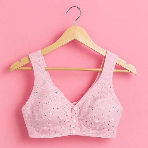 Front Button Nursing Bra – Pink | Luxury Desires