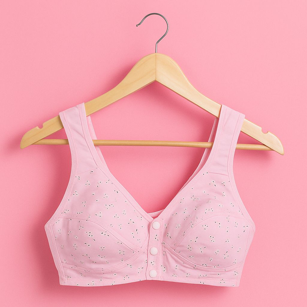 Front Button Nursing Bra – Pink | Luxury Desires