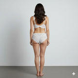 Bridal Lace White Half Cup Bra Panty Set | Luxury Desires