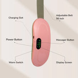 Period Cramp Relief Electric Heating Belt Massager | Luxury Desires