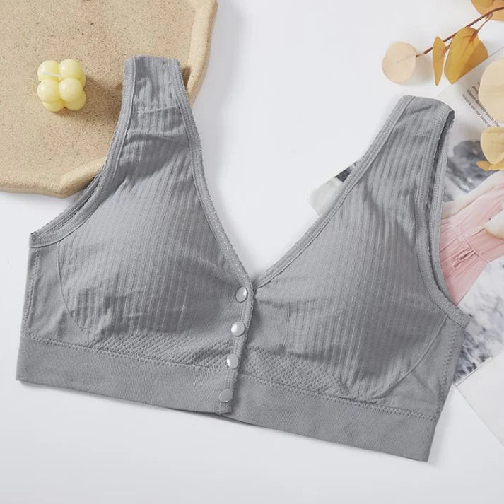 Open Padded Nursing Bra – Front Button, Wireless & Comfy