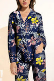 Sleepwear Two Pieces Set – Luxury Floral Linen Pajamas