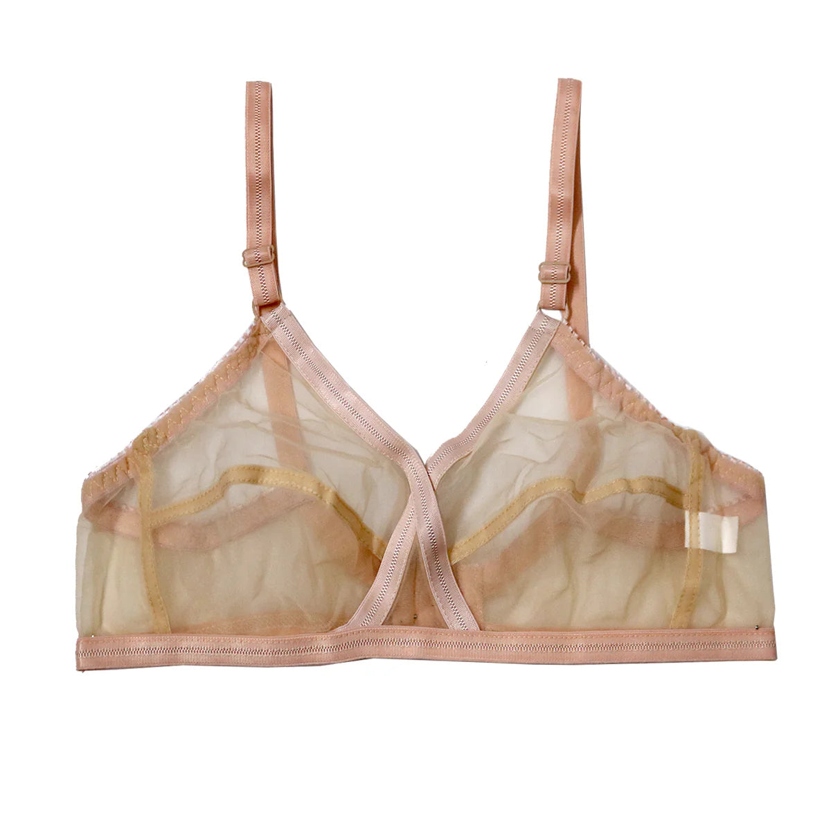 Non-Padded & Non-Wired Cotton Transparent Bras - Pack of 2