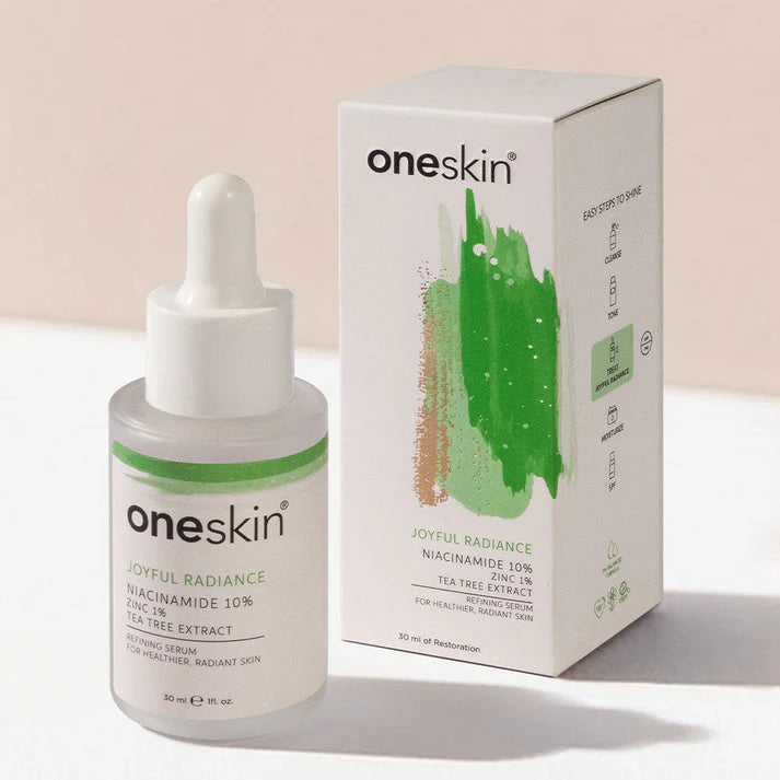 One Skin Joyful Radiance - Niacinamide 10%, Zinc 1%, Tea Tree Extract - 30ml