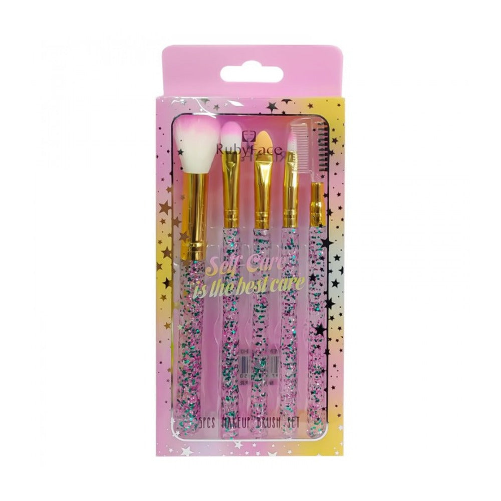 6 in 1 Ruby Face Makeup Brush Set – Luxury Desire